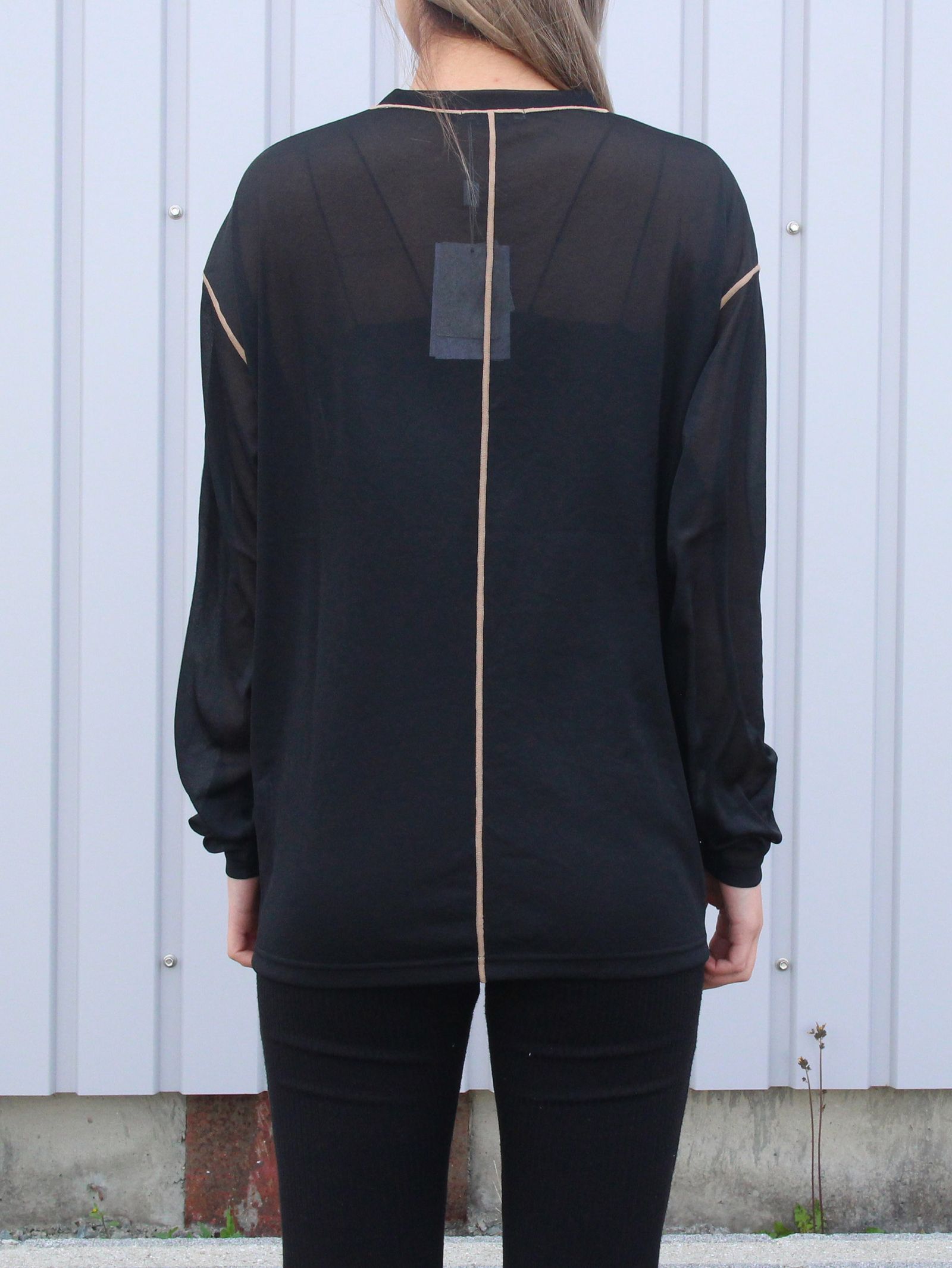 ロングスリーブカットソー - LINE SHEER L/S - BLACK