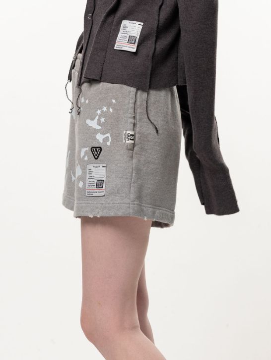 【レディース】 キッズステッカーショートパンツ - KIDS STICKER SHORT PANTS (GREY)