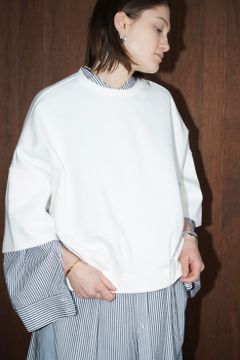タックヘム コンパクト トップス - TUCK HEM COMPACT TOPS - WHITE