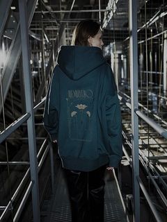 フラワー 刺繡 フーディー - EMBROIDERY FLOWER HOODIE  - ダークグリーン