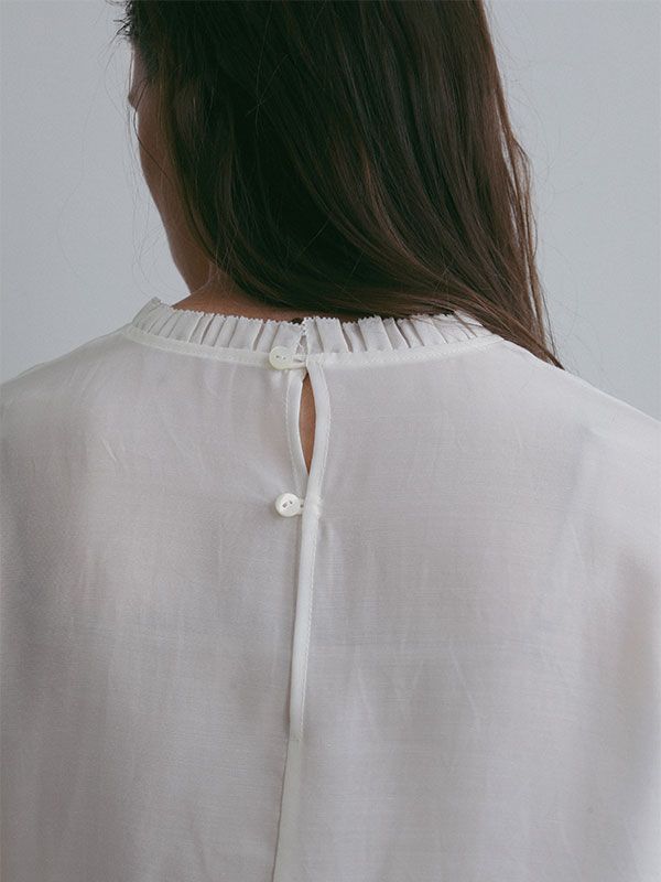 SANTEカフプリーツシャツ (WHITE)