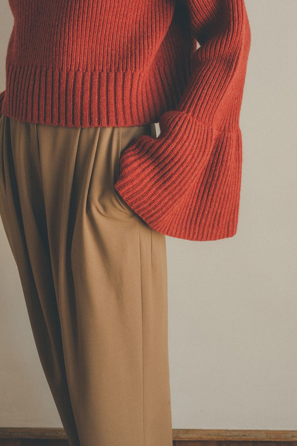 21AW ベーシックタックパンツ -  BASIC TUCK PANTS - BEIGE