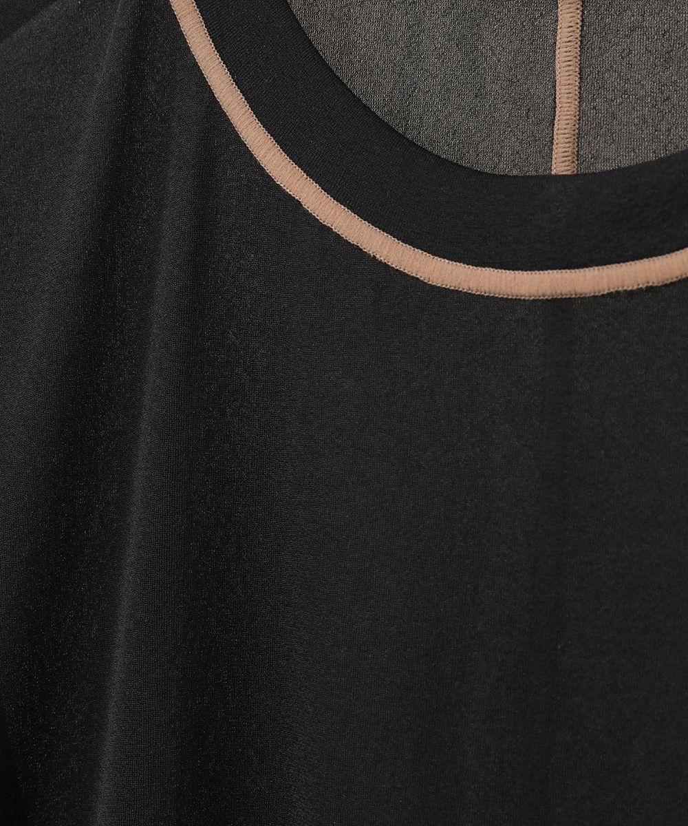 ロングスリーブカットソー - LINE SHEER L/S - BLACK