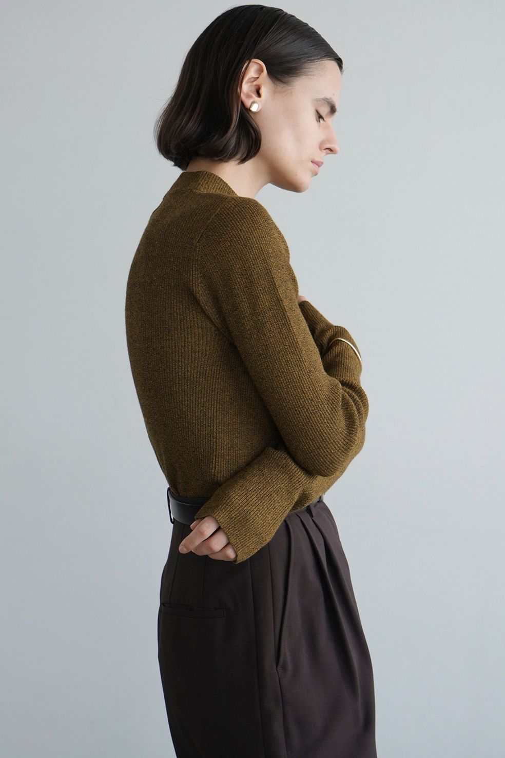 【4色展開】 ハイネックリブニット - H/N RIB KNIT TOPS