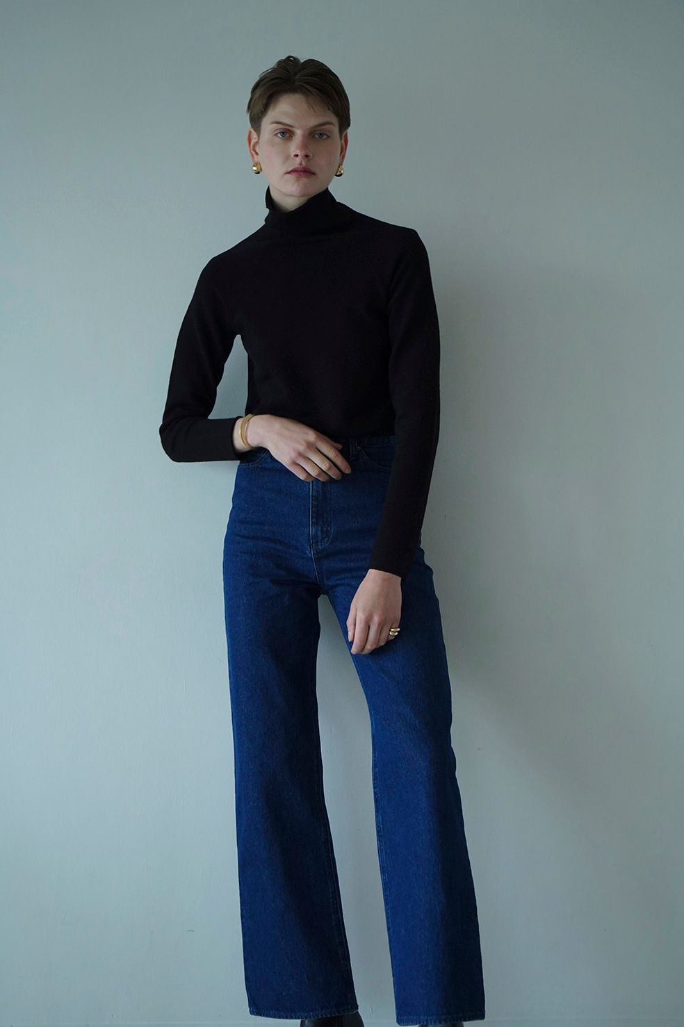 【CLANE】ロールハイネックニットトップス CLANE - ベーシック ハイネック ニット - ROLL H/N KNIT TOPS