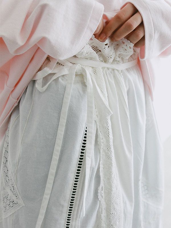 マルチウェイレースコンビラップスカート (WHITE)