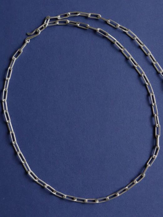 グリッドネックレス SV シルバー ネックレス 全長 55cm シンプル デザイン ユニセックス アクセサリー