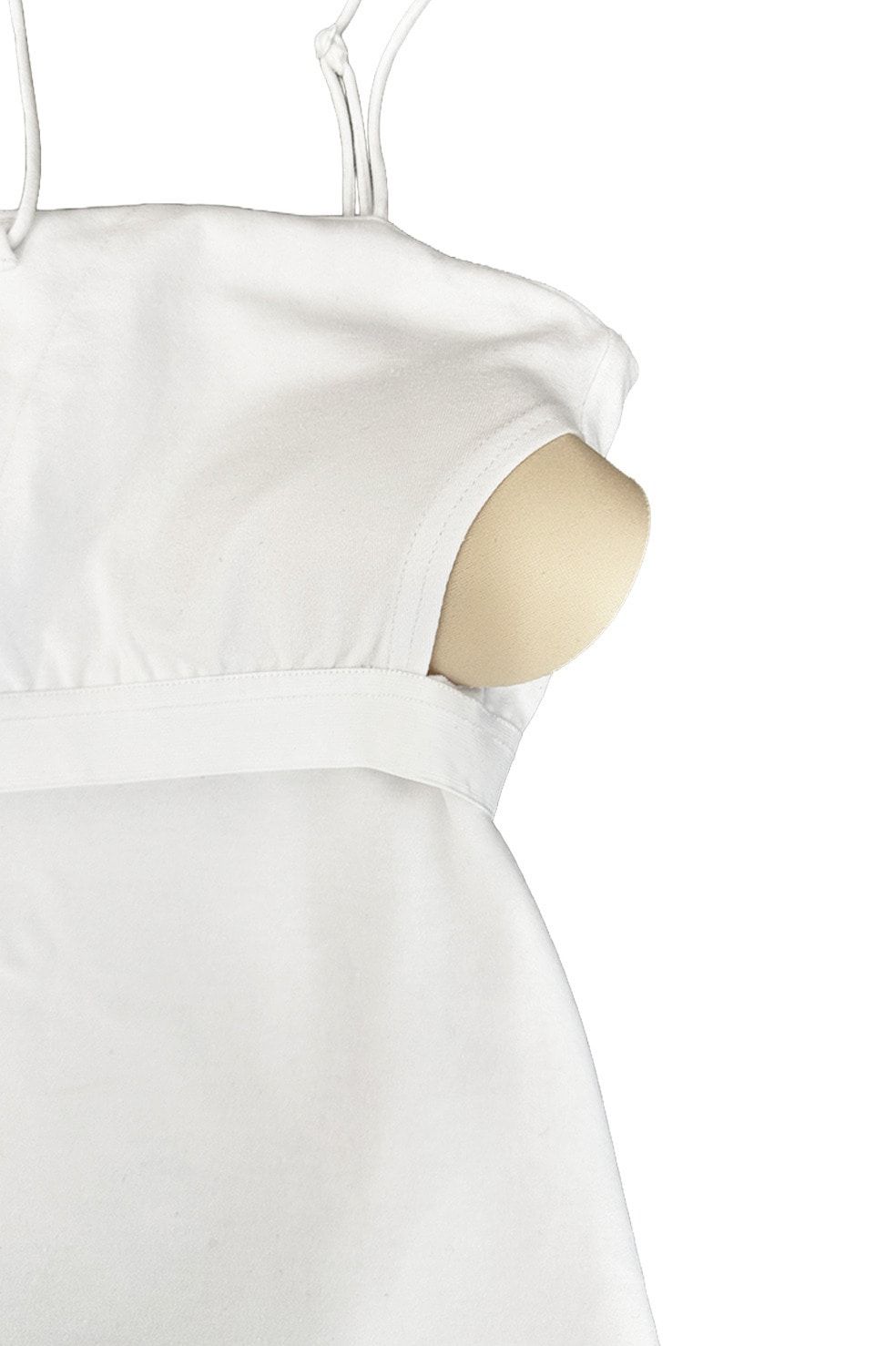ベアトップ -  THIN CORD HALTER NECK TOPS (WHITE)
