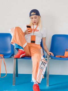 アイフォンケース レザーストラップ ｜STRAP 130cm (オレンジ)