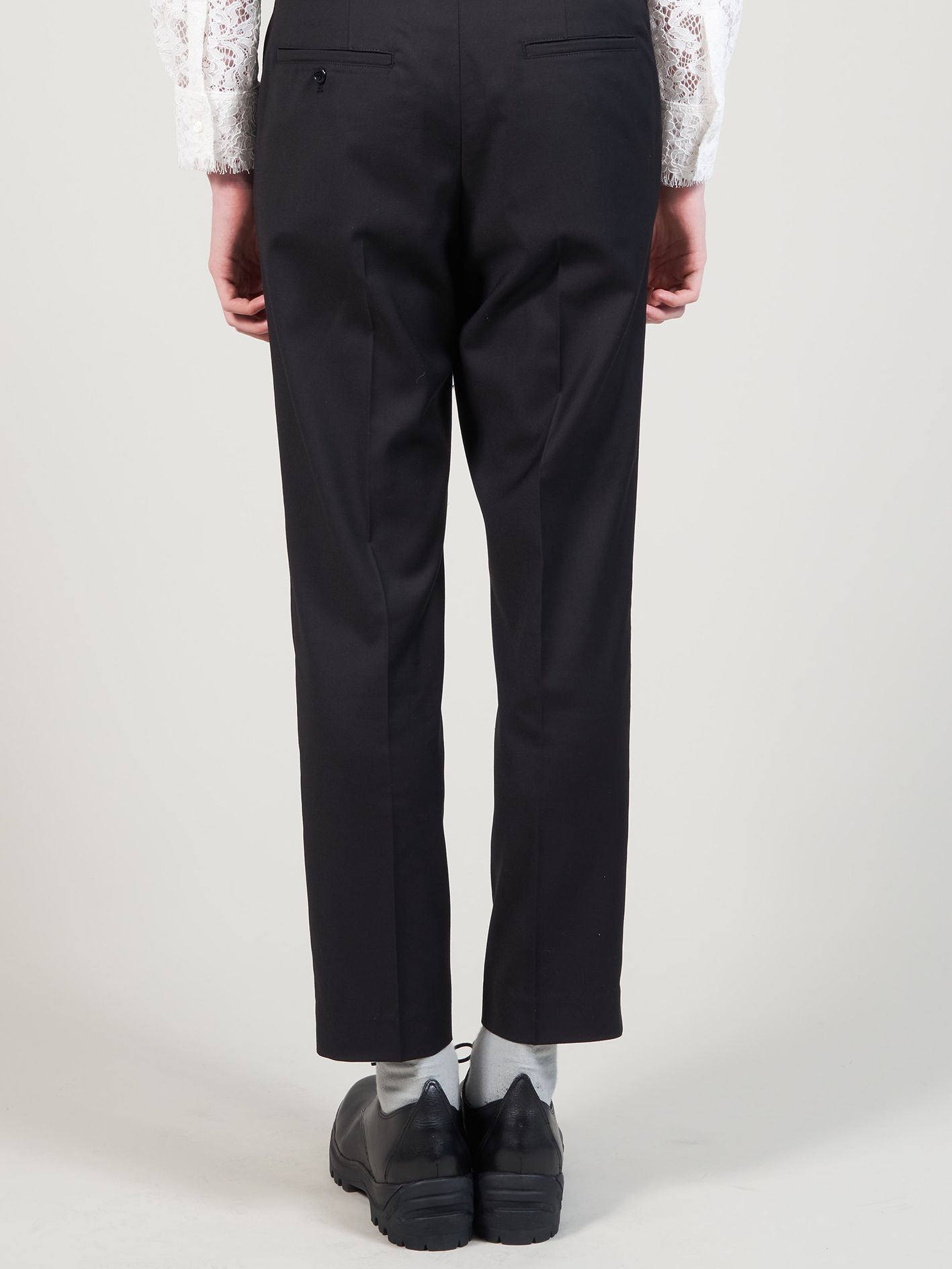 T/Rギャバストレッチ 2タックパンツ - 2 Tuck Pants - BLACK