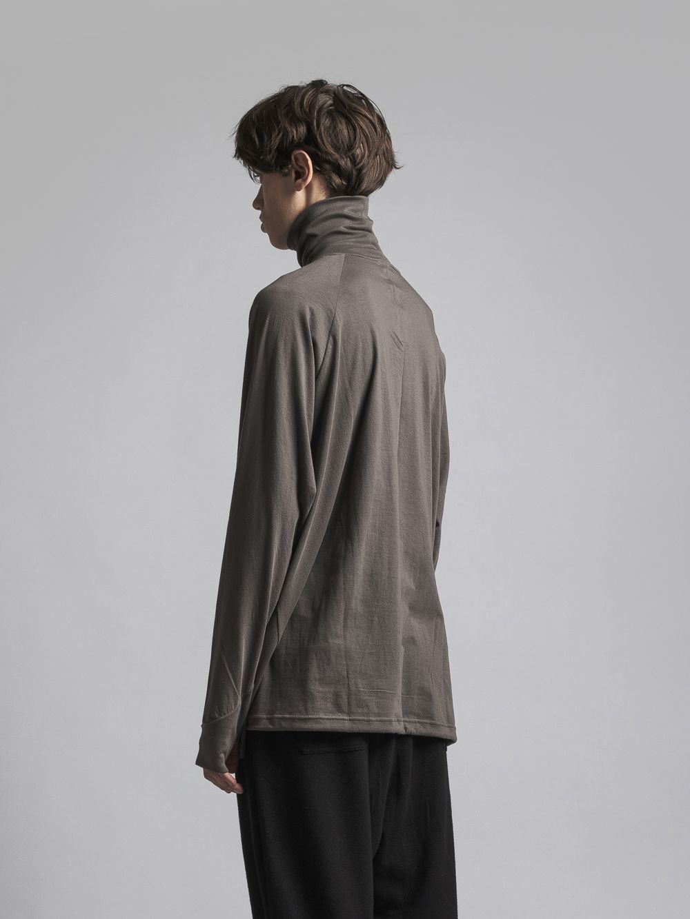 タートルネックカッソー - 40/- soft jersey Turtle necked T KHAKI