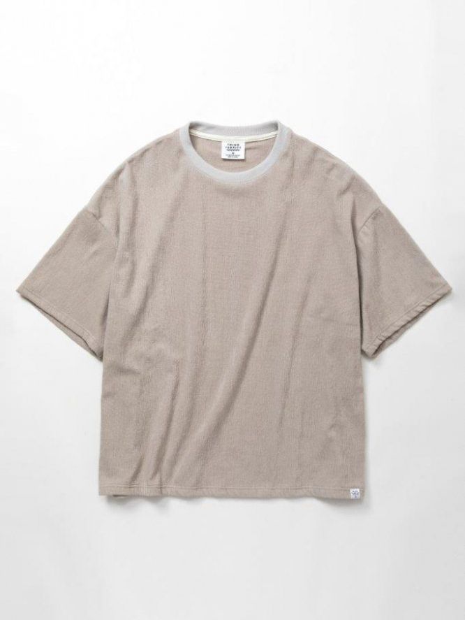 ルーズTシャツ - 1ミリパイル TF Lose T-Shirt (1mm Pile) - beige