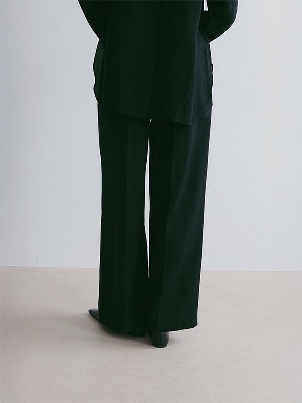 SANTEセンタークリースセミワイドパンツ (BLACK)
