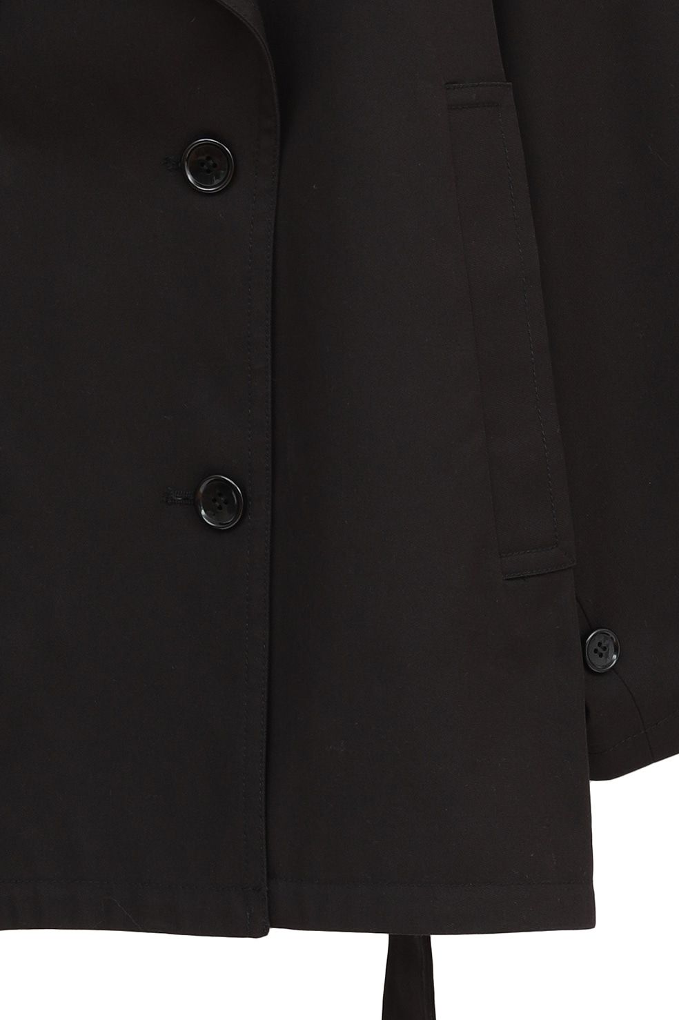 オーバー ショートトレンチコート - OVER SHORT TRENCH COAT (BLACK)