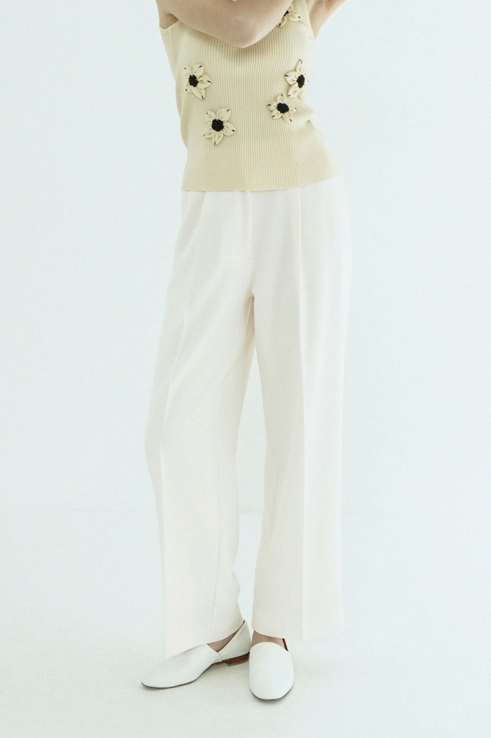 ツーウェイタックストレートパンツ - 2WAY TUCK STRAIGHT PANTS (BROWN)