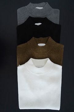 【4色展開】 ハイネックリブニット - H/N RIB KNIT TOPS