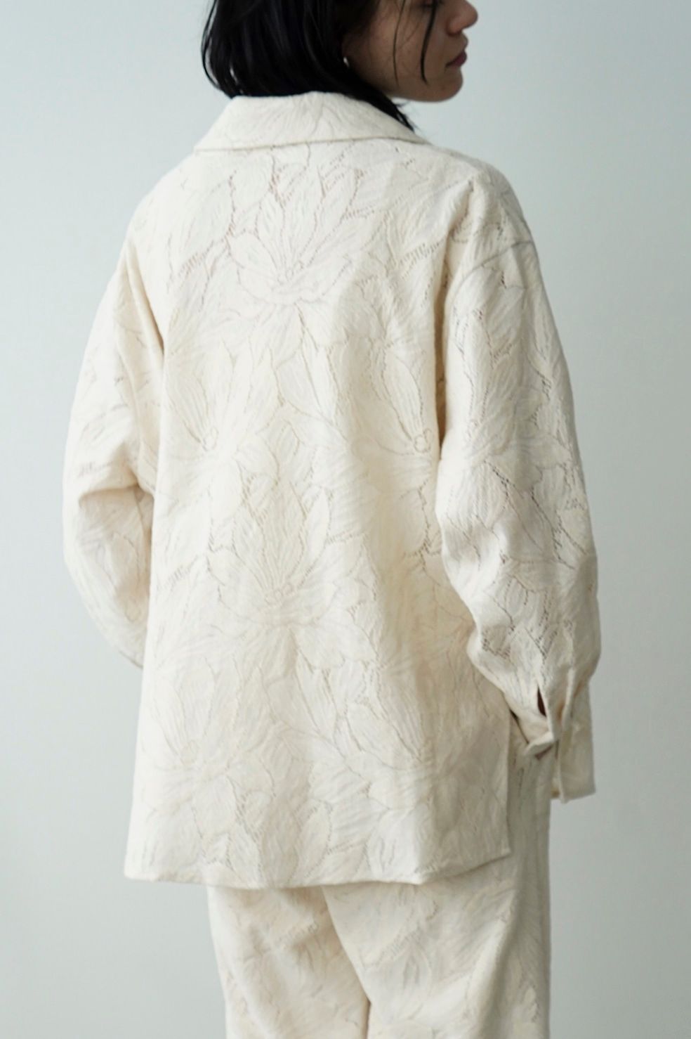 CLANE - カーテンレース スリット シャツ - CURTAIN LACE SLIT SHIRT