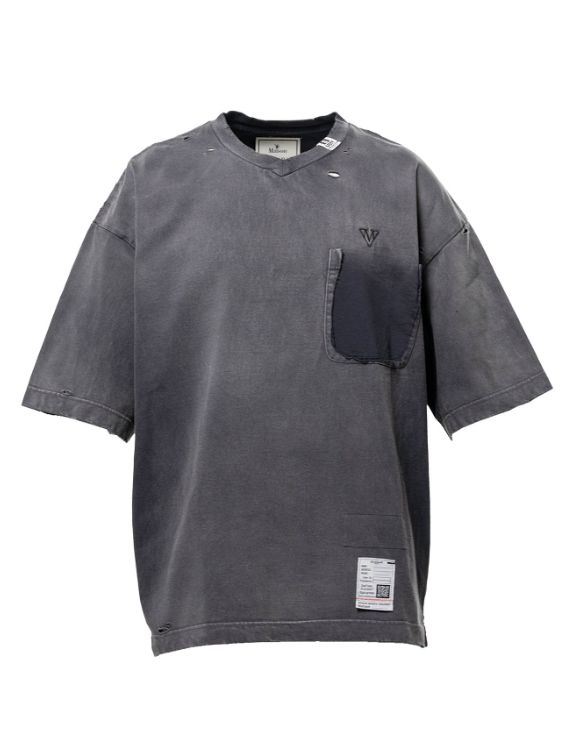 サンフェーデッドライク Vネック Tシャツ - Sun Faded Like V-neck T-shirt（BLACK)