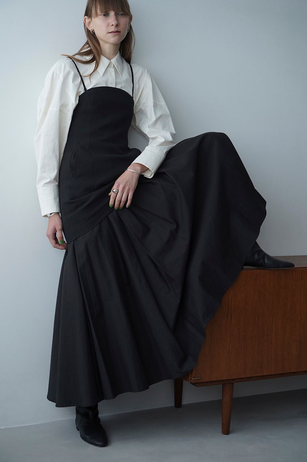 ボリューム マキシ スカート  -  VOLUME MAXI SKIRT - BLACK
