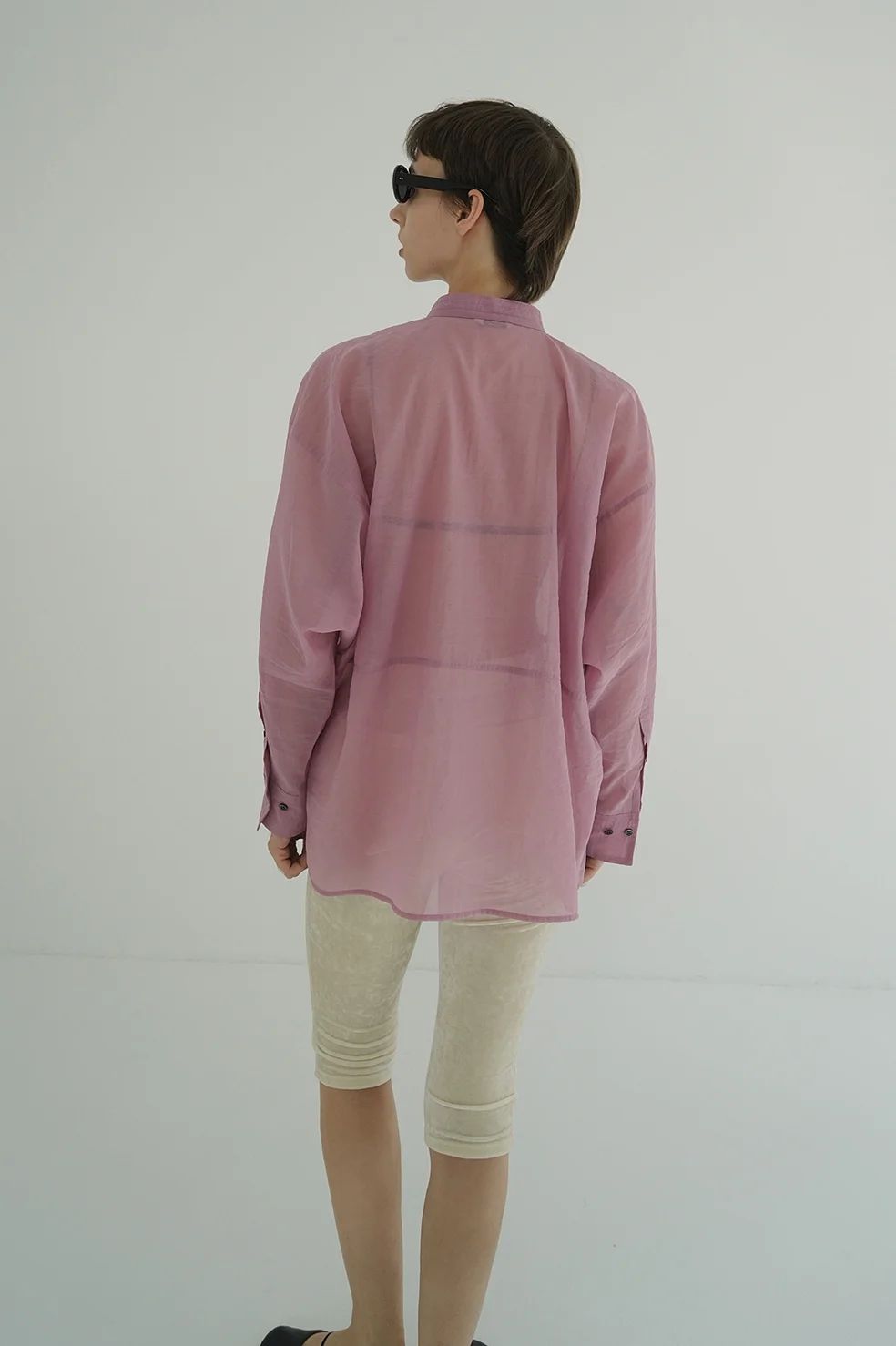 シアードルマンシャツ -  SHEER DOLMAN SHIRTS (PINK)