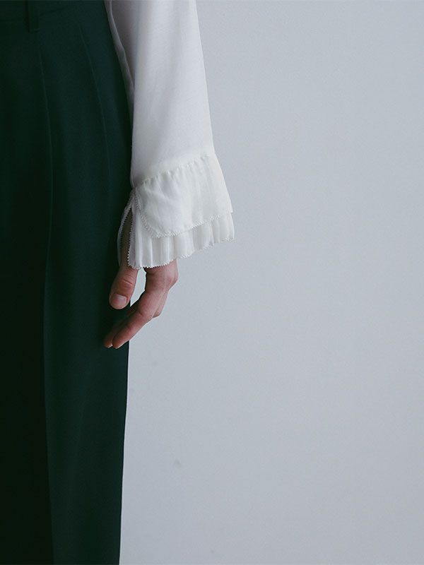 SANTEカフプリーツシャツ (WHITE)