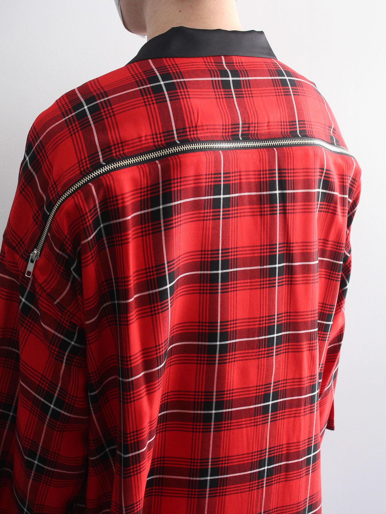 KIDILL - ハーフジップシャツ - HALF ZIP SHIRT NAVY YELLOW CHECK