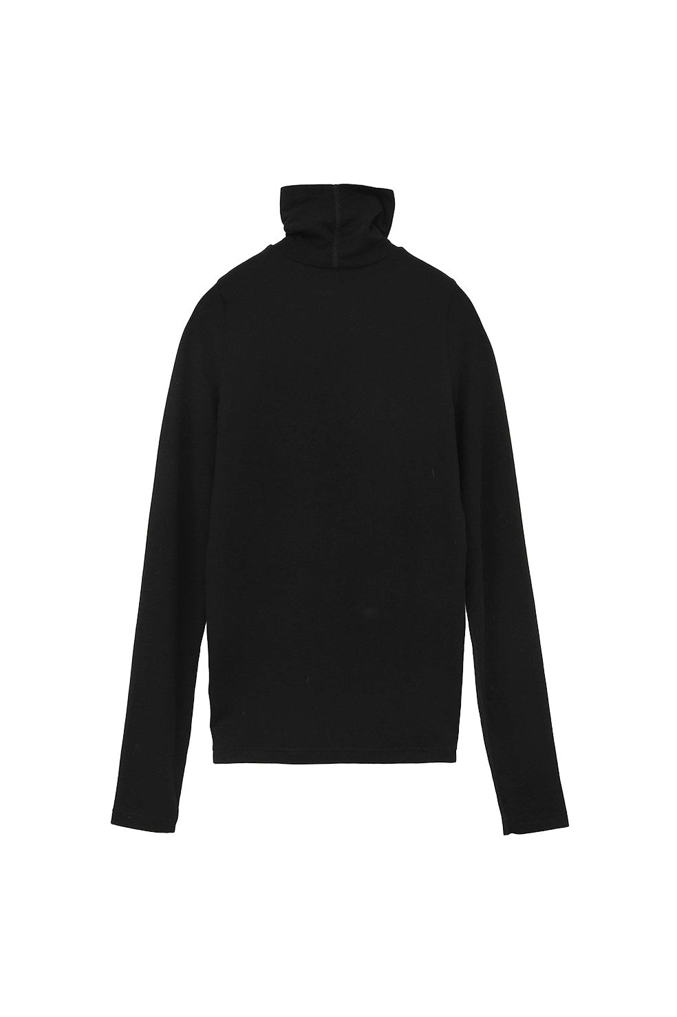 カシミヤ混タートルネックカットソー | COMFORTABLE TURTLE TOPS (BLACK)