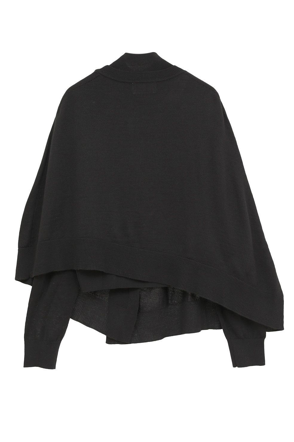 ケープ + ニットトップス - CAPE SET KNIT TOPS (BLACK)