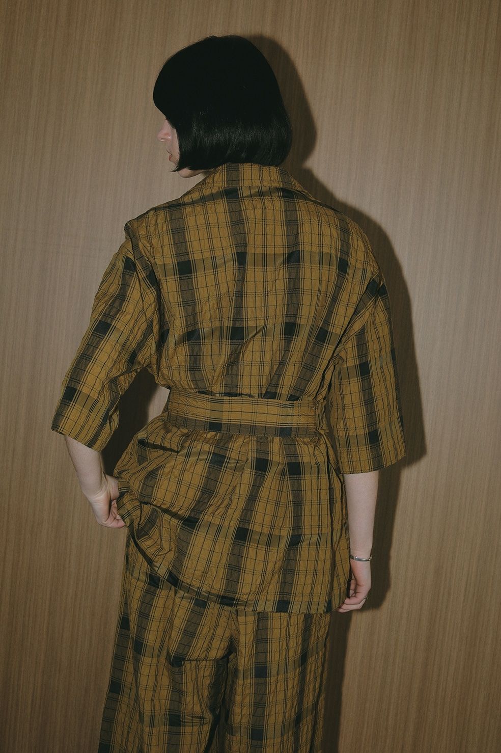 シャツジャケット -  BELTED SHIRTS JACKET - CAMEL