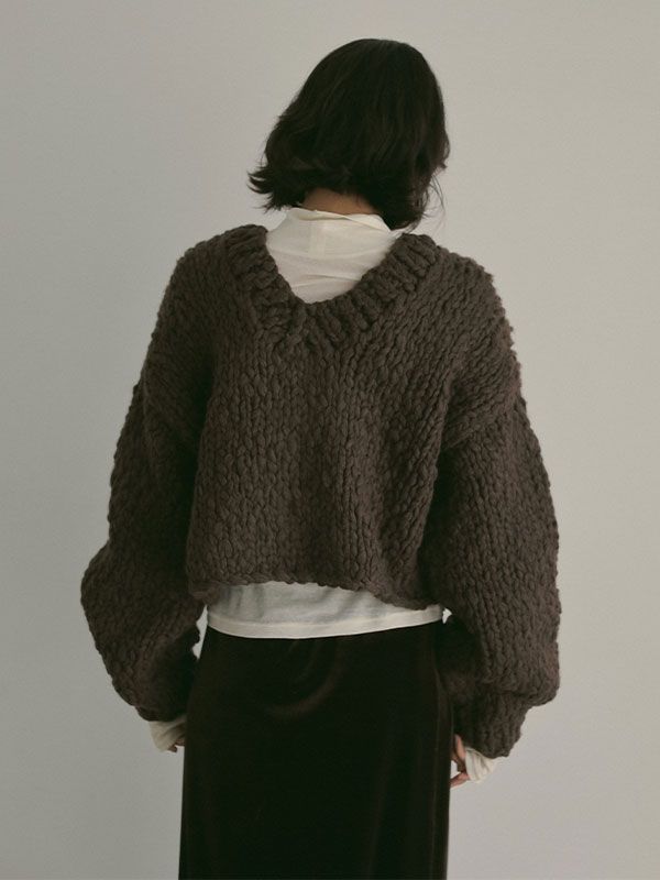 2wayハンドニットカーディガン |  BROWN