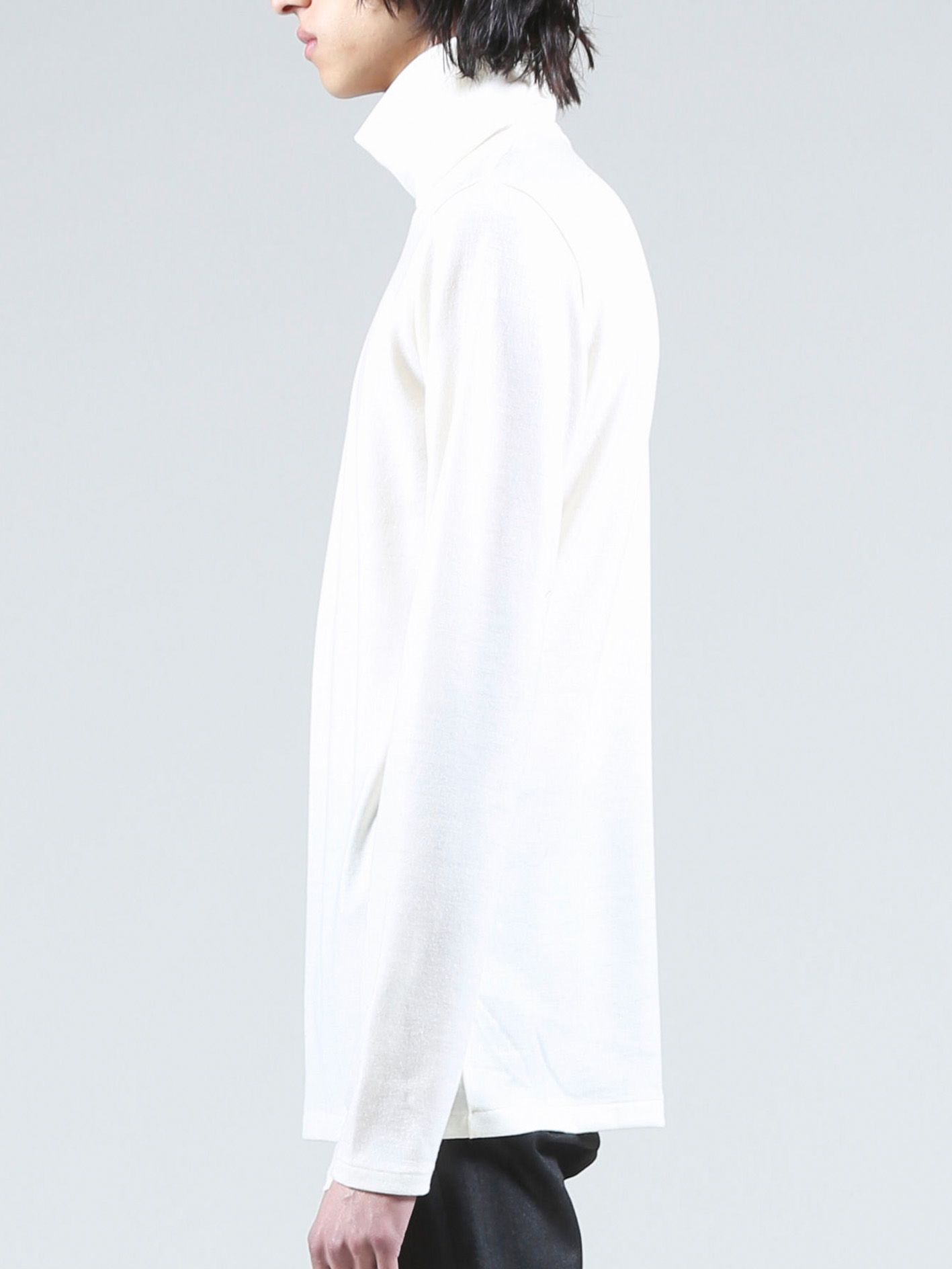 ウォッシャブルウールタートルネックプルオーバー - Washable Wool Turtleneck Pullover - CREAM