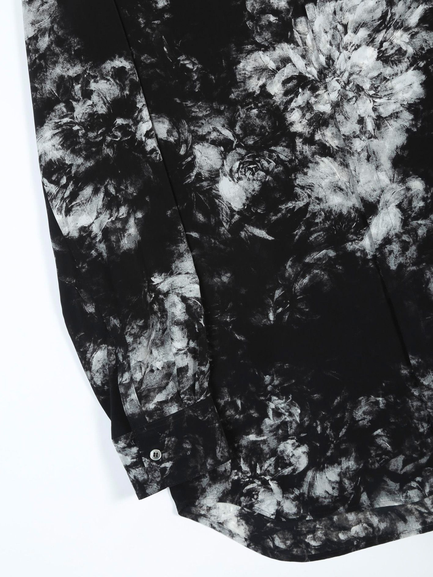 フラワープリントシャツ - Flower Print Shirt - BLACK×GRAY