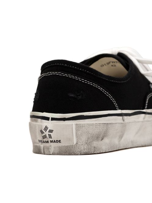 【HERC / ハーク】 ヴァルカナイズ スニーカー - Distressed Sneaker  - BLACK - G13FW702