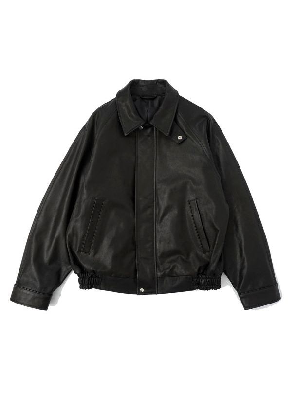 ゴート レザーブルゾン - GOATLEATHER DRIZZLER JACKET - BLACK