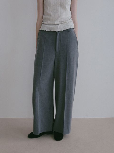 センタークリースクリーンパンツ （GREY）