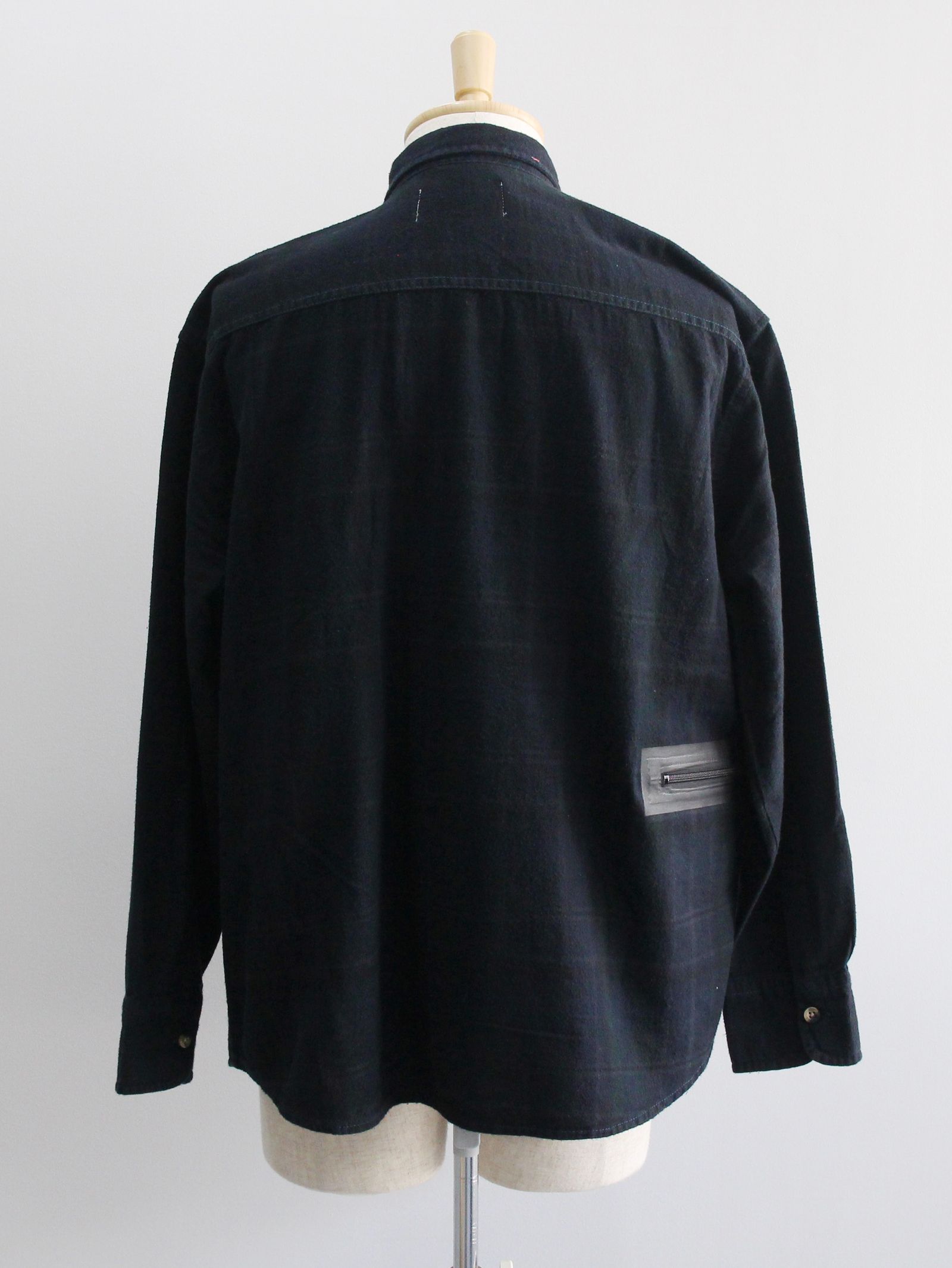 コラボレーションシャツ SBS×OUTDOOR PRODUCTS / REWORK POCKETABLE SHIRTS - BLACK
