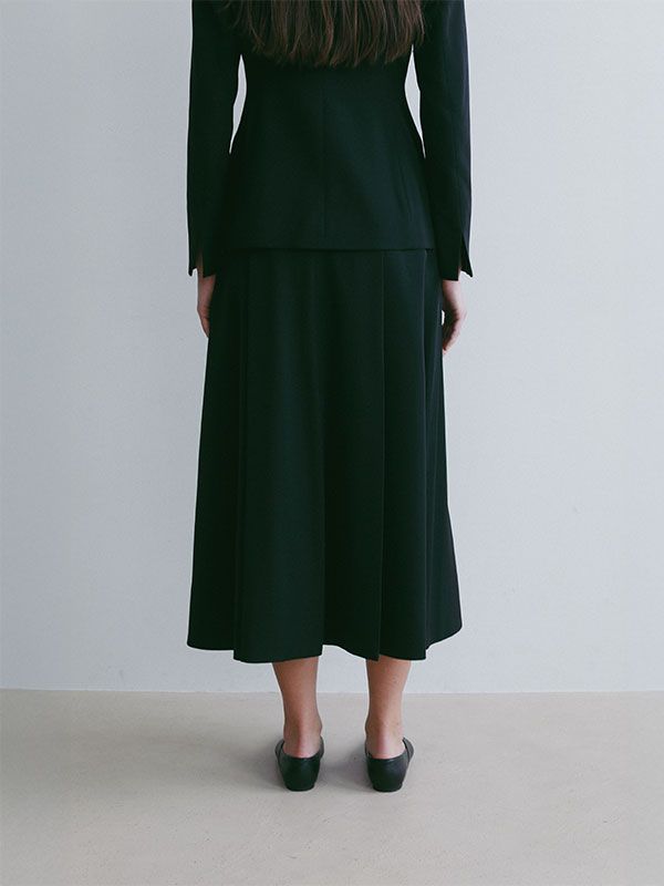 SANTE タックAラインスカート (BLACK)