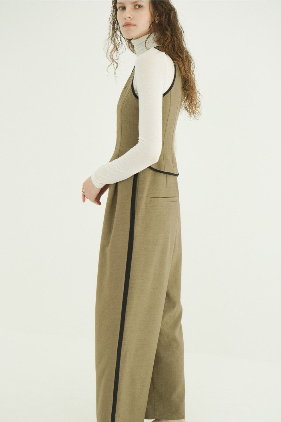 ビスチェレイヤードオールインワン -  BUSTIER LAYERED ALL IN ONE （BROWN）