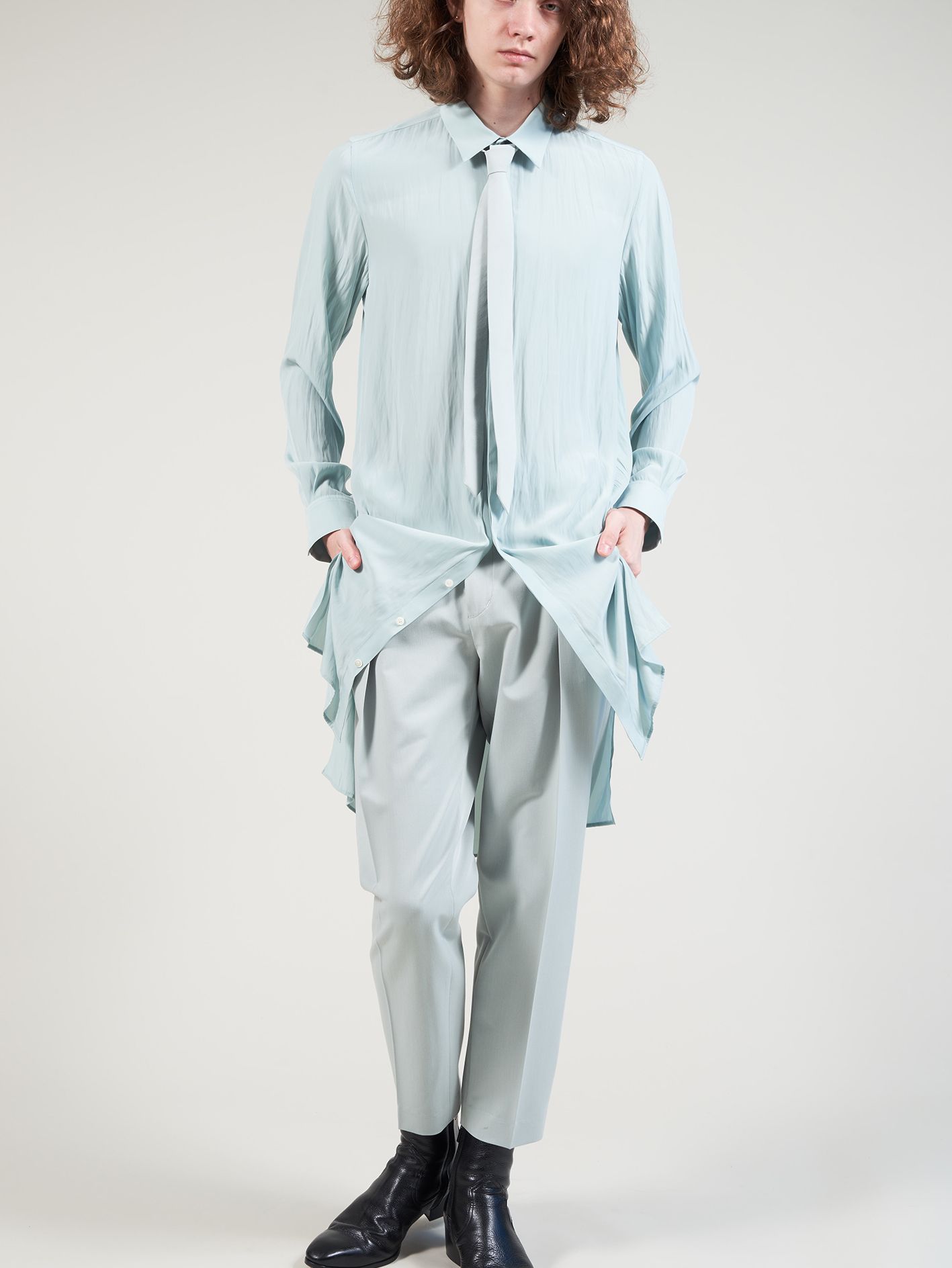 T/Rライトギャバ 2タックパンツ - 2 Tuck Pants - MINT GREEN