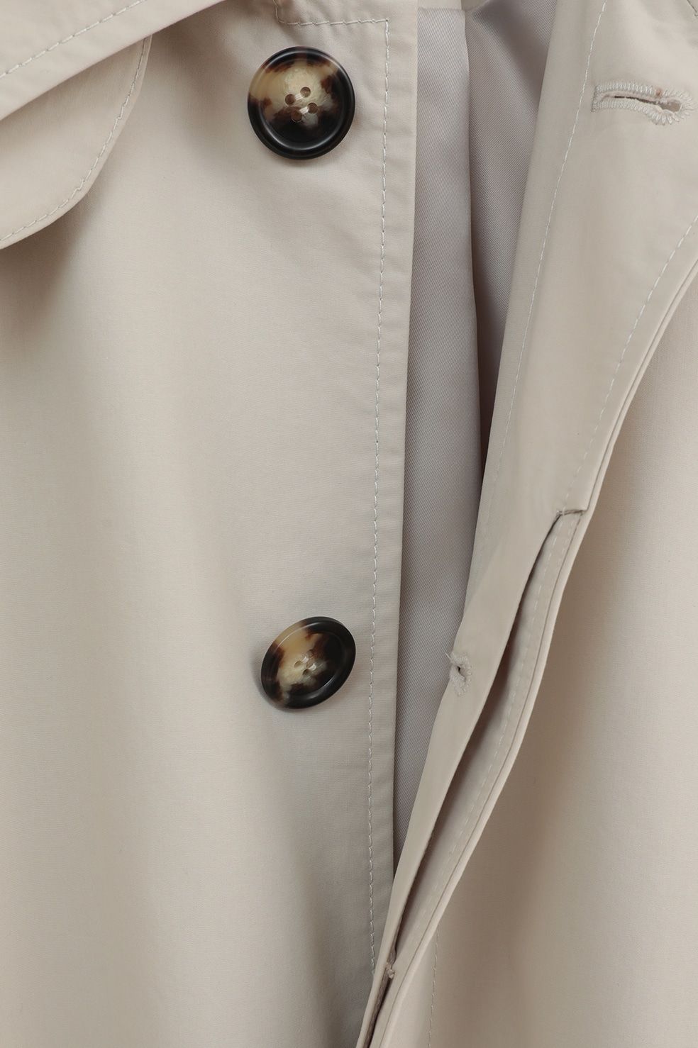 ステンカラーコート	- BULKY LINE STAIN COAT (BEIGE)