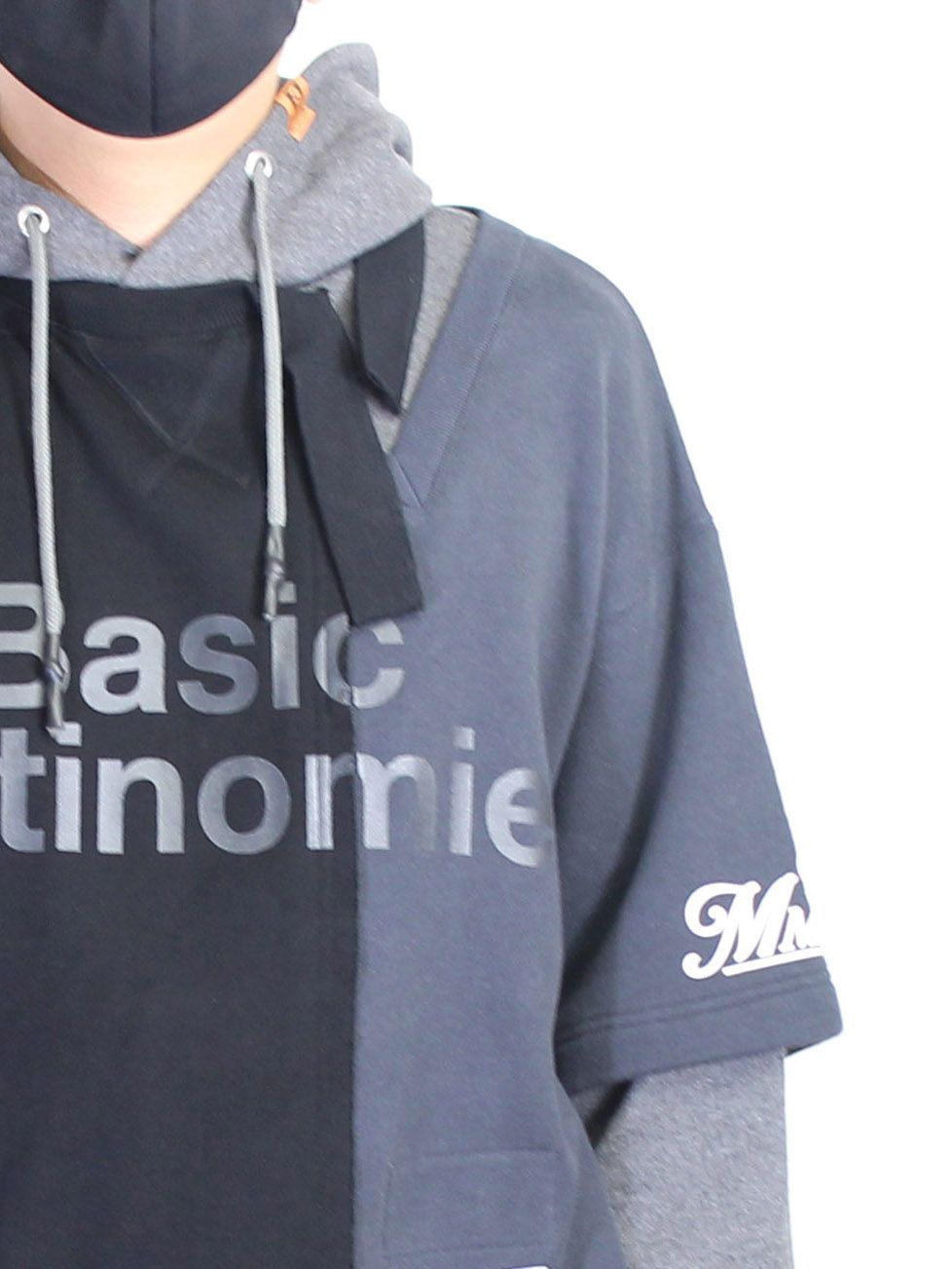 コンバインドフーディ - Combined  hoodie BLACK