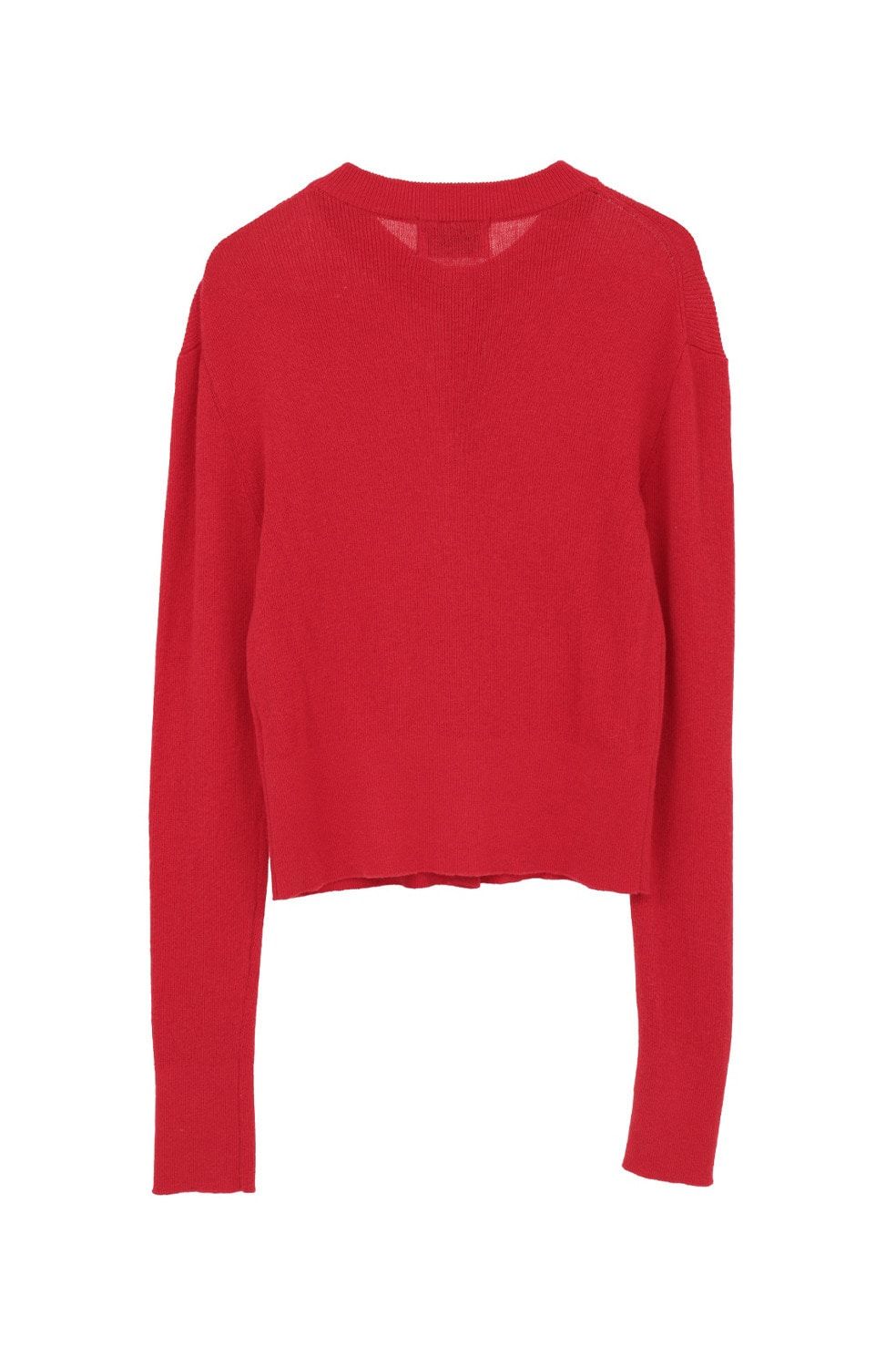 ニットカーディガン×タンクトップ セット -  BUTTON CARDIGAN TANK SET (RED)