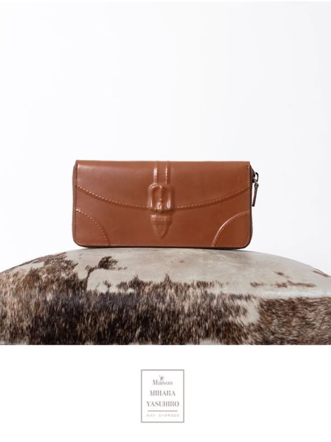 炙り出し長財布 - インビジブル ロングウォレット - BROWN