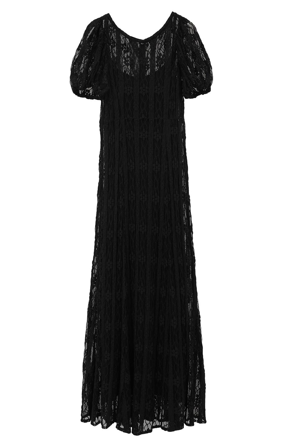 レース ミニパフ ワンピース - LACE MINI PUFF SLEEVE ONEPIECE - BLACK