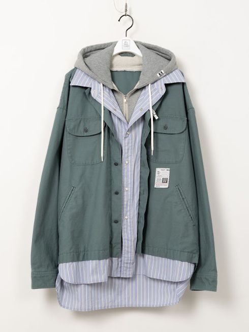 トリプルレイヤードシャツ - TRIPLE LAYRED SH (GREEN)