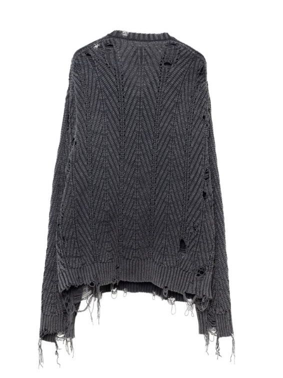 ブリーチド ニットプルオーバー - Bleached Knit Pullover - BLACK