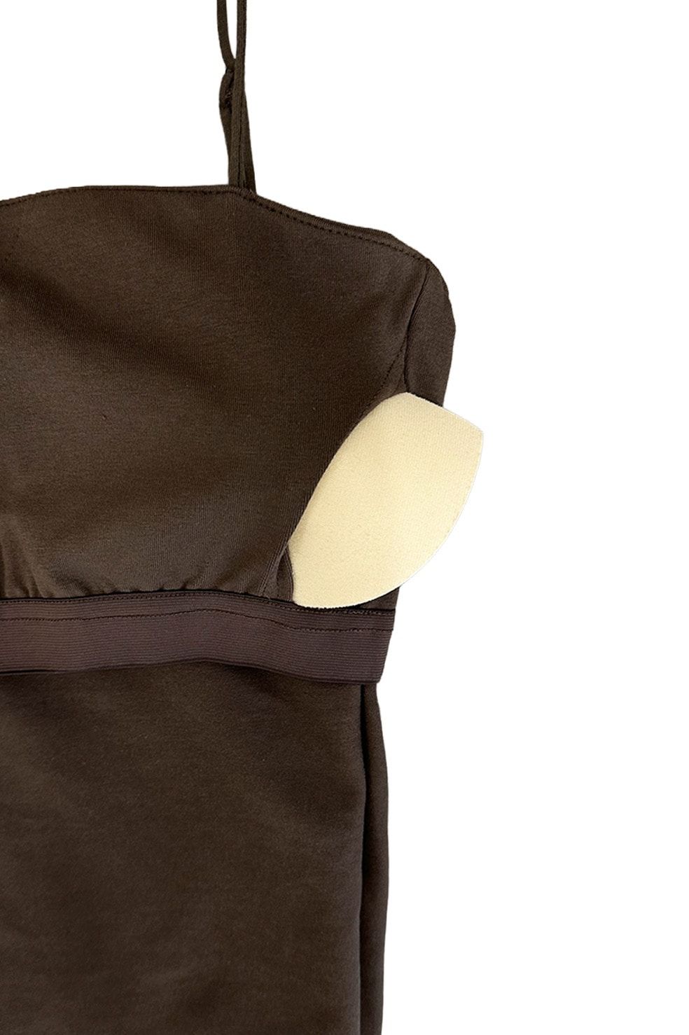 ベアトップ -  THIN CORD HALTER NECK TOPS (BROWN)