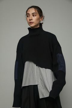 ミリタリーショートトップス  - Miritary short tops 2 - BLACK