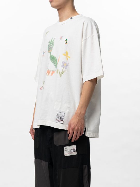 レオンキッズドゥードゥルプリントTシャツ -  Leon Kids Doodle Printed T-shirt （WHITE)