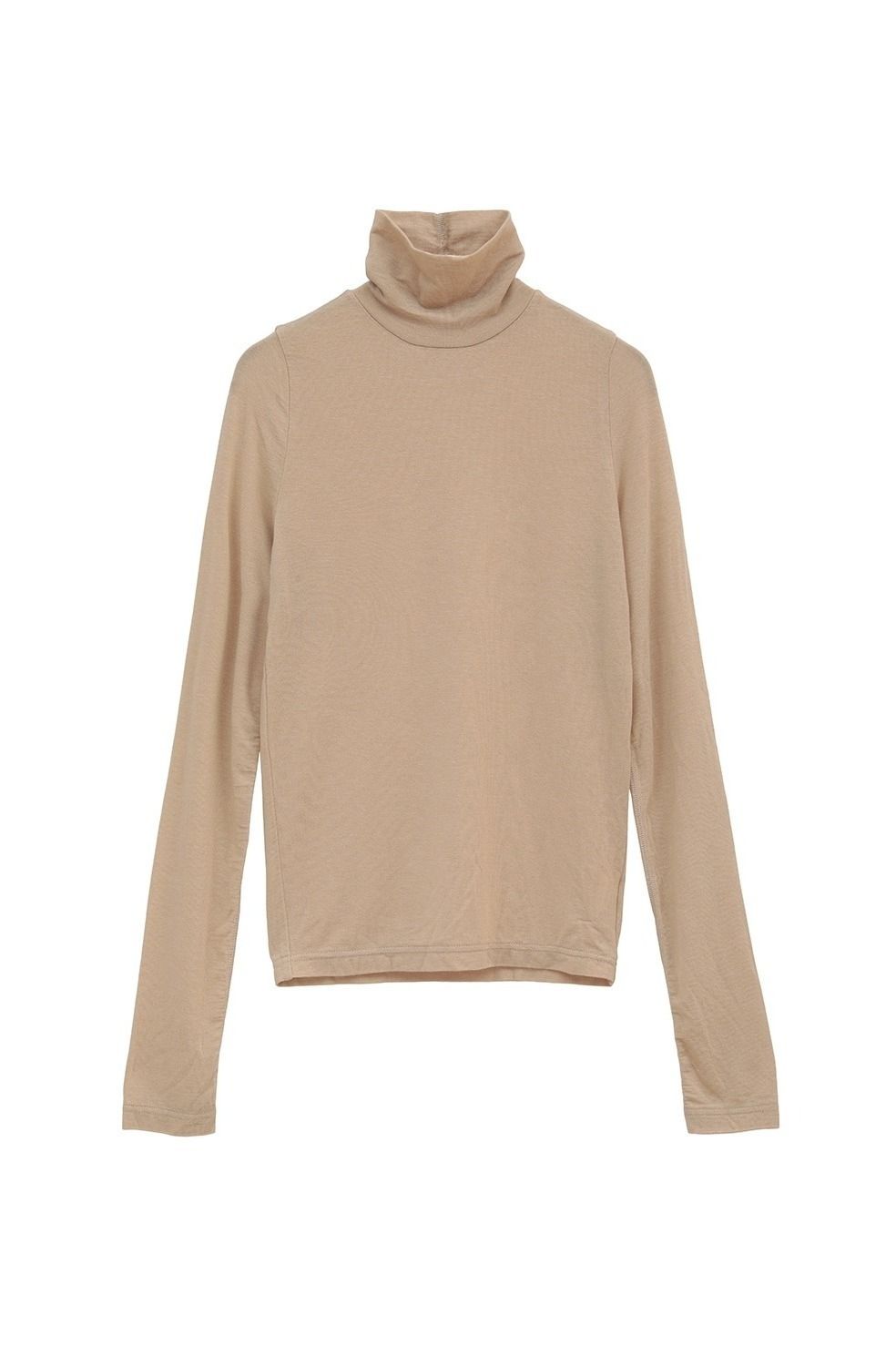 カシミヤ混タートルネックカットソー | COMFORTABLE TURTLE TOPS (BEIGE)